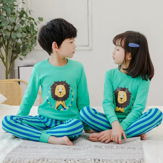 Green Lion Kids Night Suit - Cozy Sleepwear for Boys and Girls 1 Suit (SP-114)