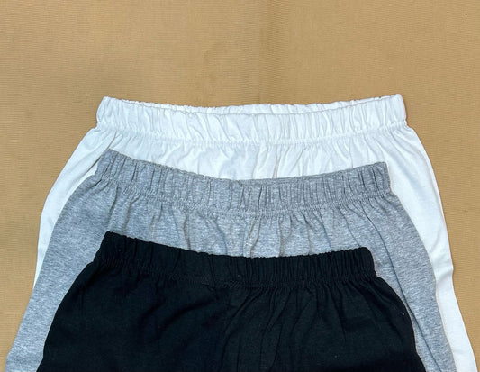 Pack Of 3 Plain Frills style Shorts For Ladies β Comfortable & Stylish Everyday Wear