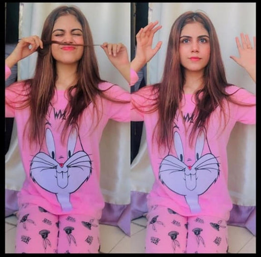 Pink Bugs Bunny Night Suit  (SP-55)