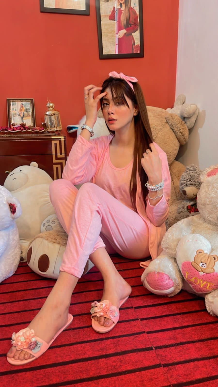 Baby Pink 3 Piece Night suit For Her – Soft Feel, Cute Vibe